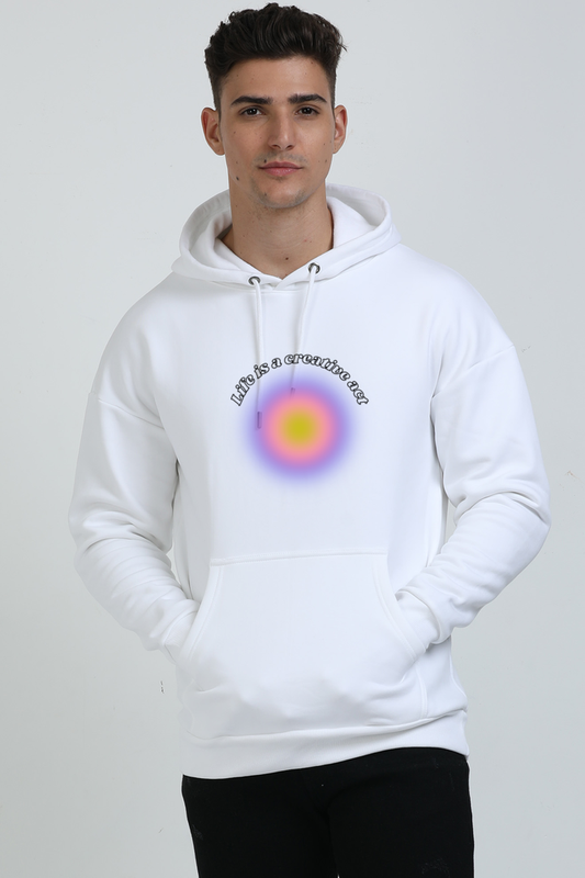 Life is a creative act / Unisex Oversized Hooded Sweatshirt