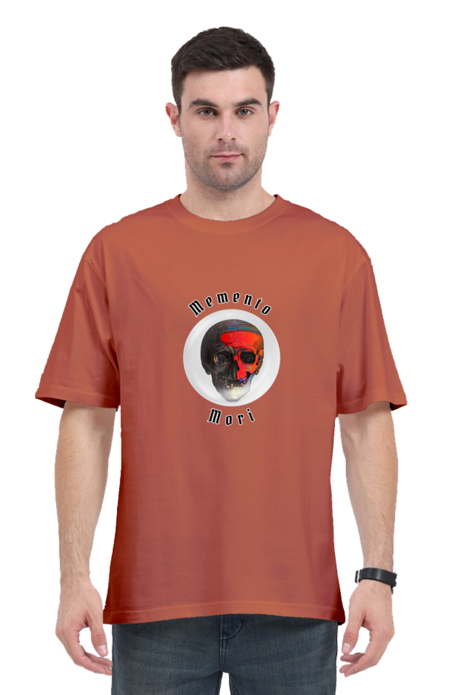 Memento Mori Stoic Red Skull Classic Oversized T-shirt